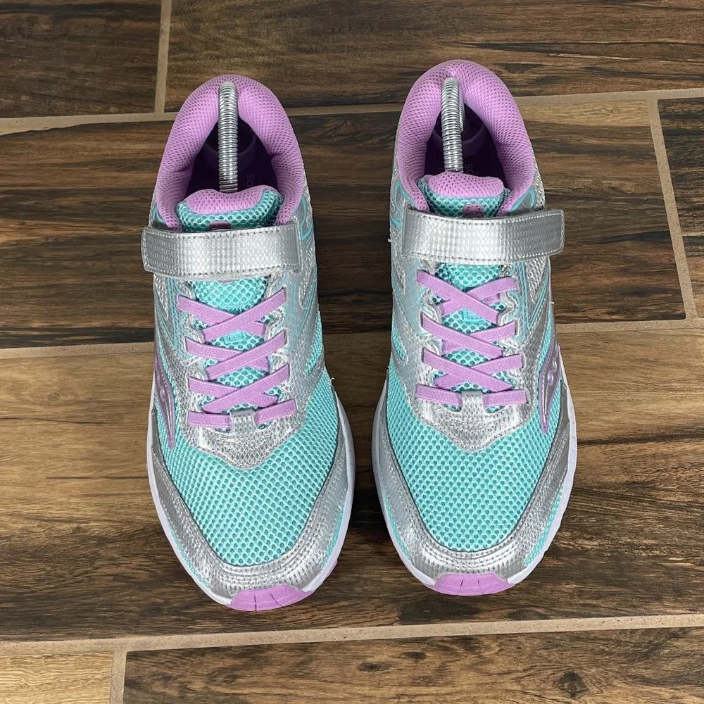 Saucony Cohesion 12 A/C Youth Girls Size 6.5 Shoes Multicolor Active Sneaker NEW